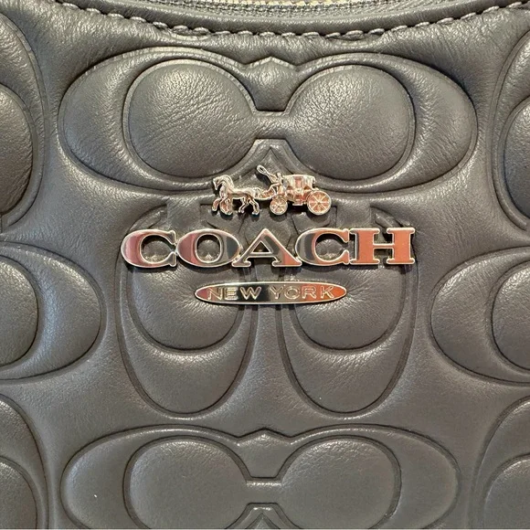 NWT Coach Teri Hobo Bag In Grey Signature Leather - Picture 13 of 16